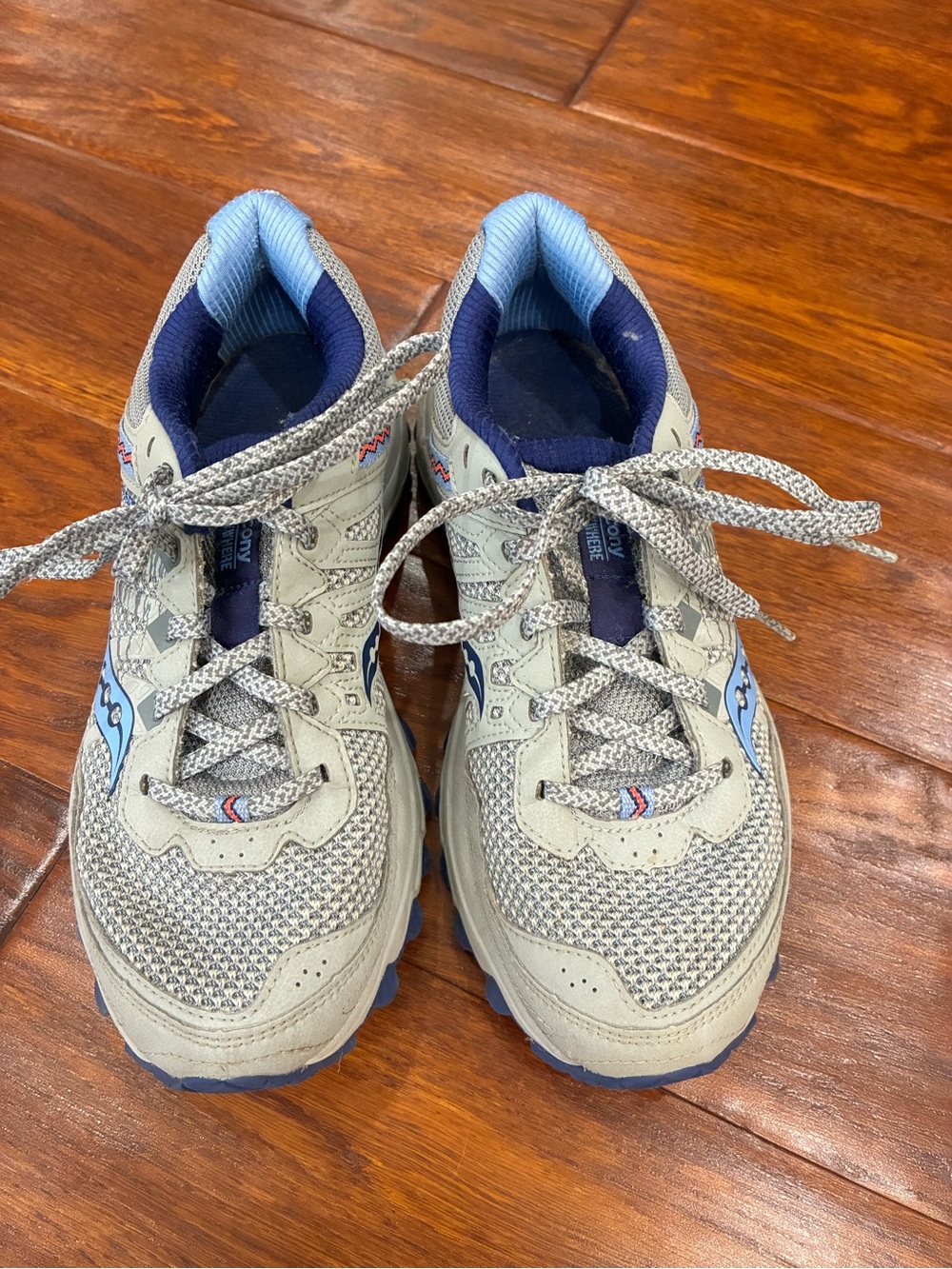 Saucony Light Gray and Blue Women Sneakers